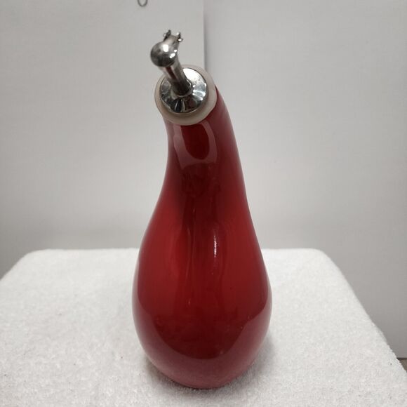 Rachael Ray 24 oz Glossy Ceramic EVOO Oil & Vinegar Dispensing Bottle with Spout - Picture 4 of 9